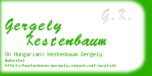 gergely kestenbaum business card